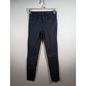 prAna Pants Brenna Moto Womens Gray Skinny Slim Stretch Nylon Jegging Size 2